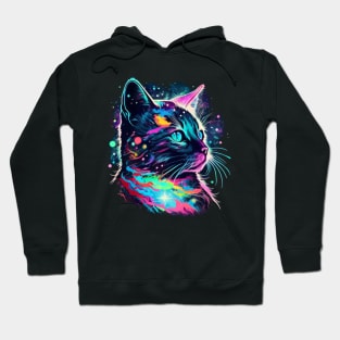 Rainbow Cosmic Cat Hoodie